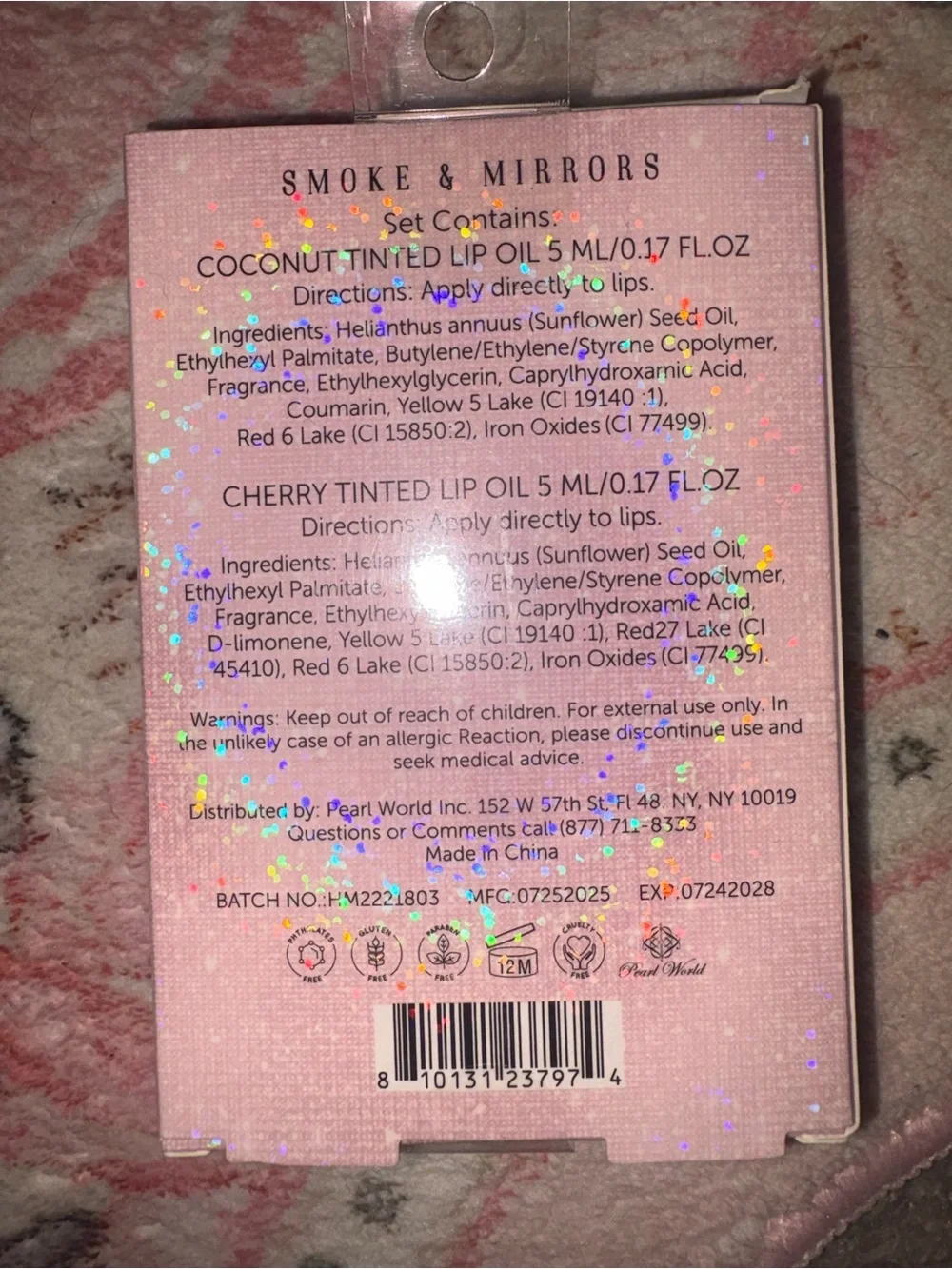 Smoke & Mirrors Tinted Lip Oil Duo - coconut and cherry
